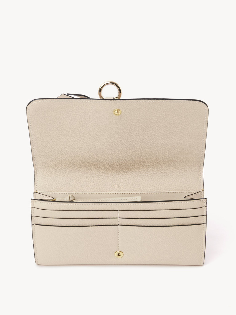 Chloé ALPHABET WALLET WITH FLAP IN GRAINED & SHINY LEATHER outlook