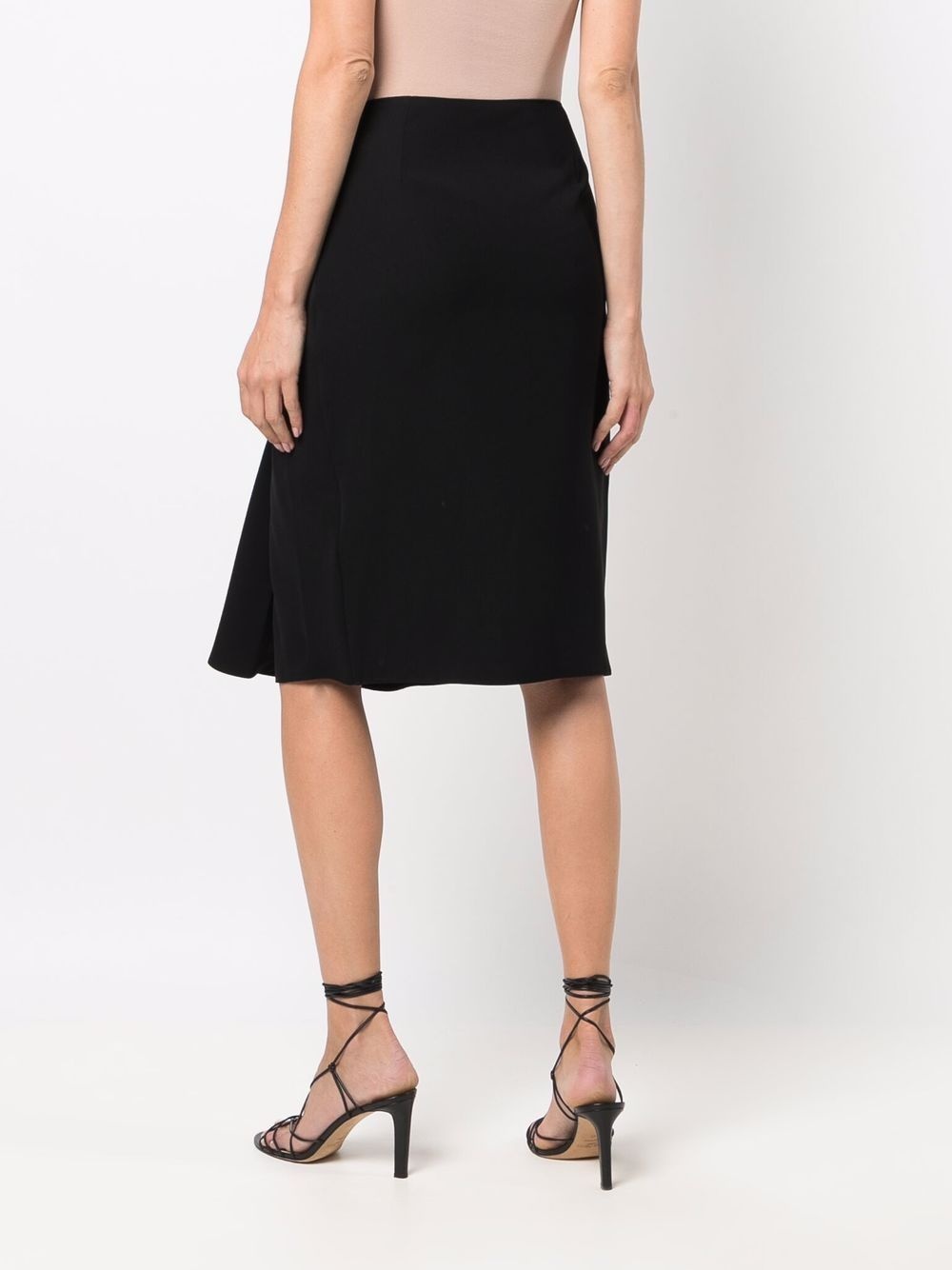 pinch-pleat A-line skirt - 4