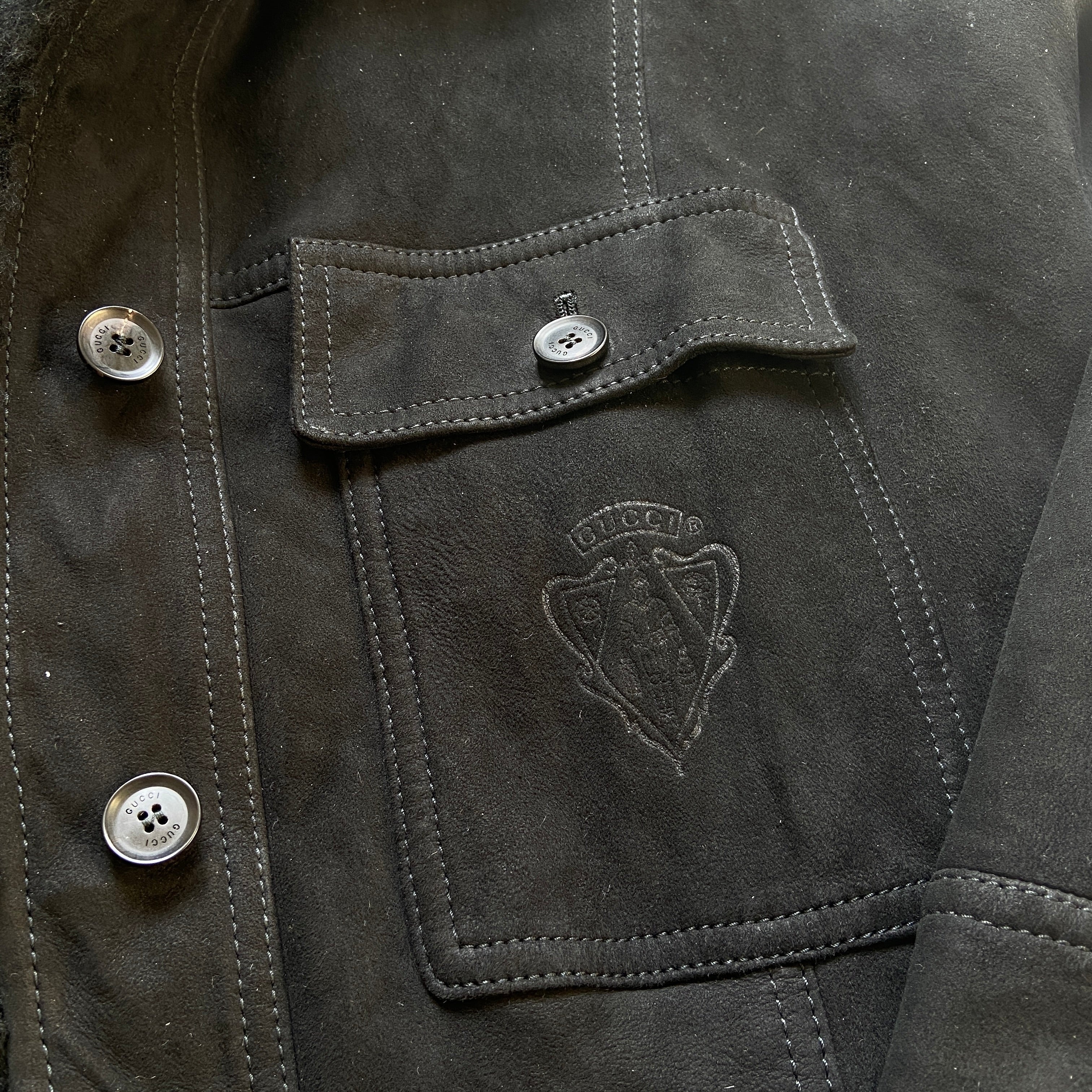 Gucci sheep shearling leather jacket 40 - 7