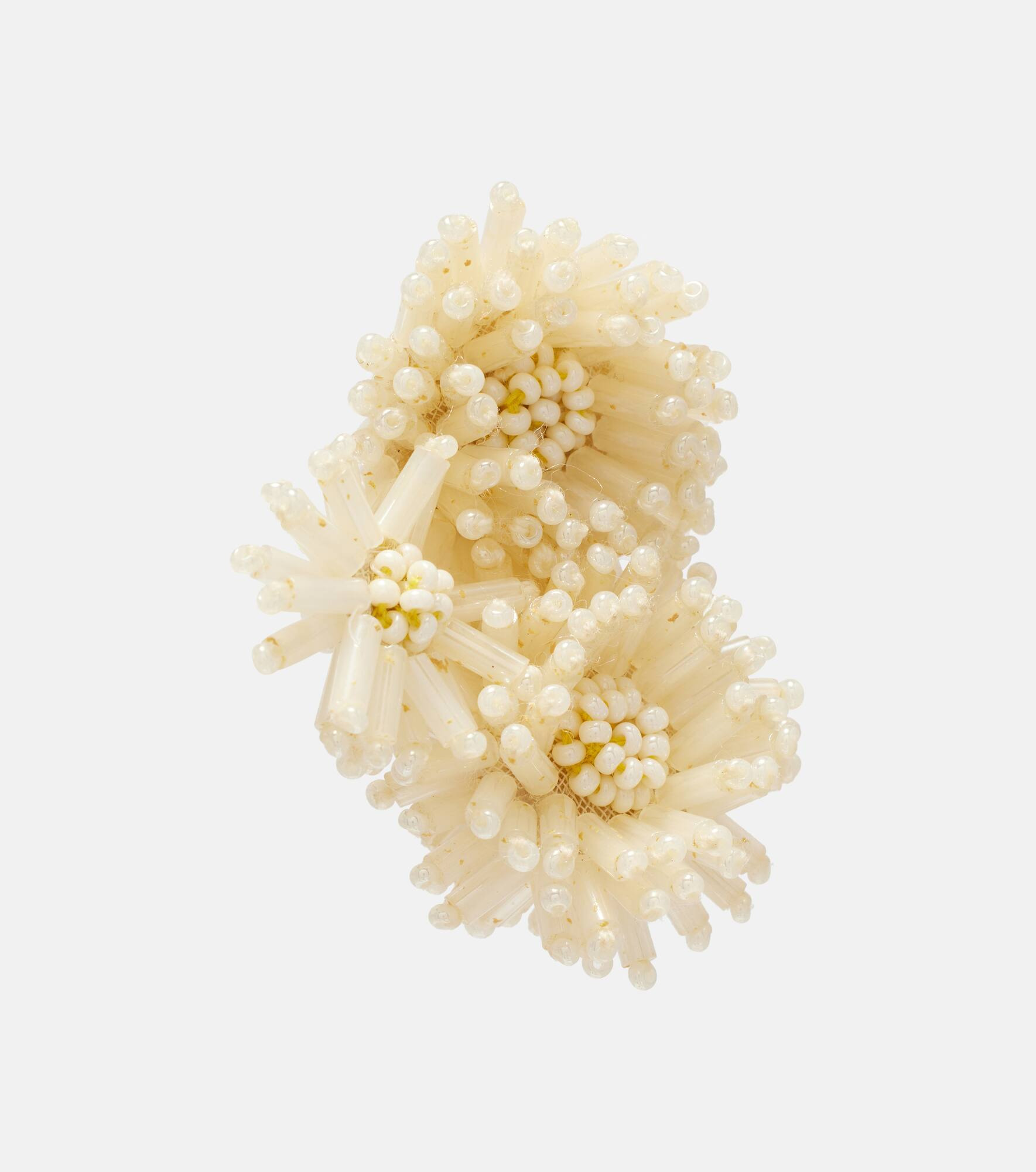 Pompom beaded clip-on earrings - 2