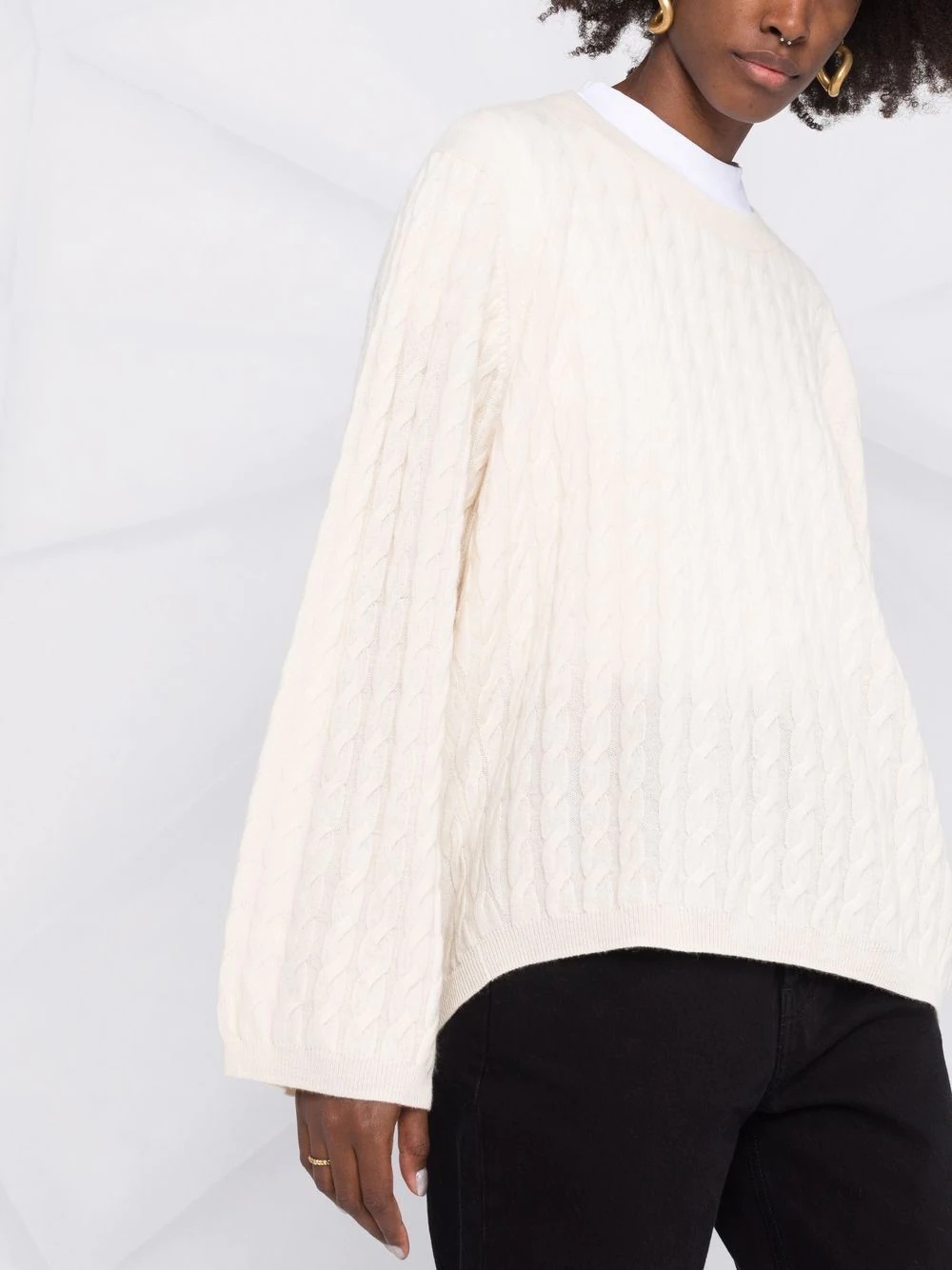 cable-knit cashmere jumper - 5