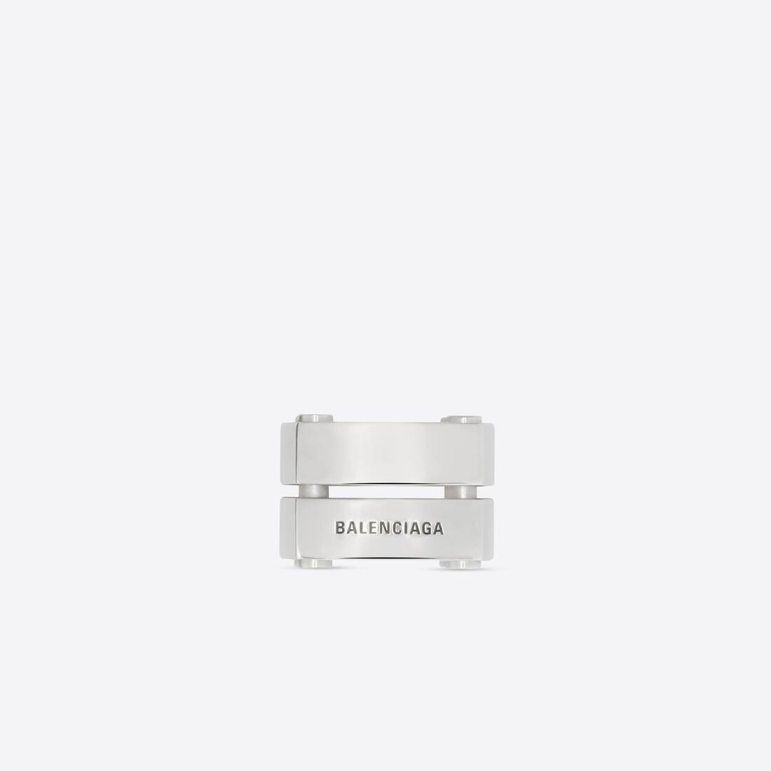 Gear Plate Ring in Silver - 2