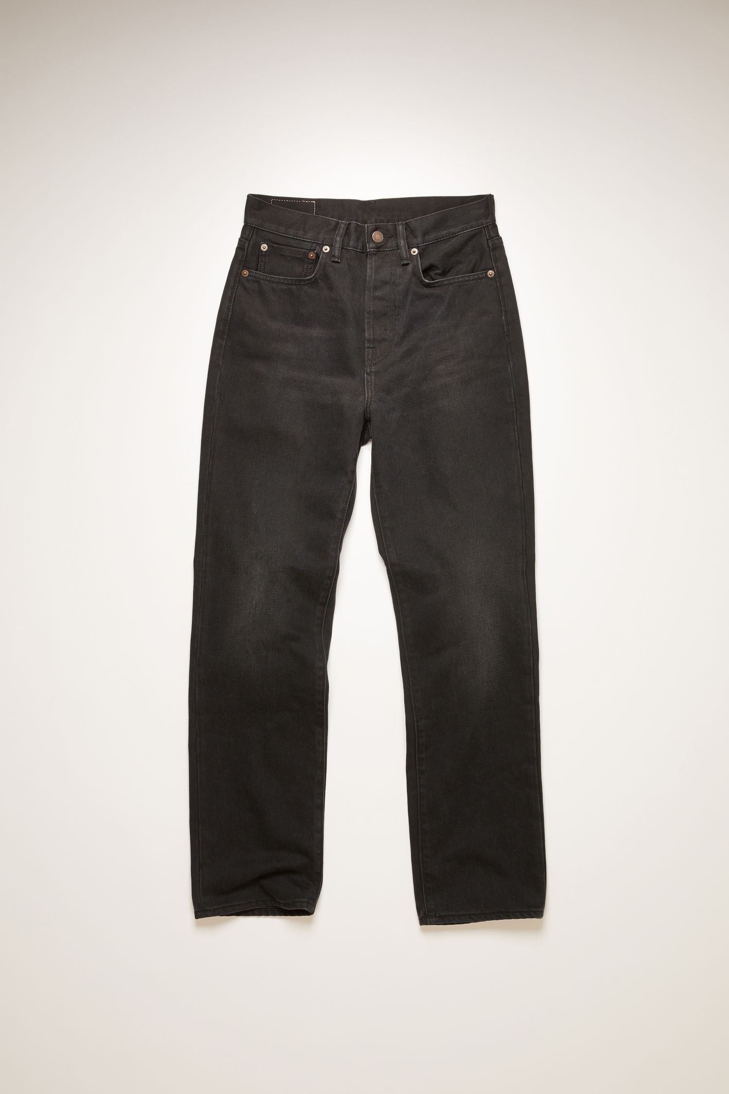 Cropped straight fit jeans washed black - 5