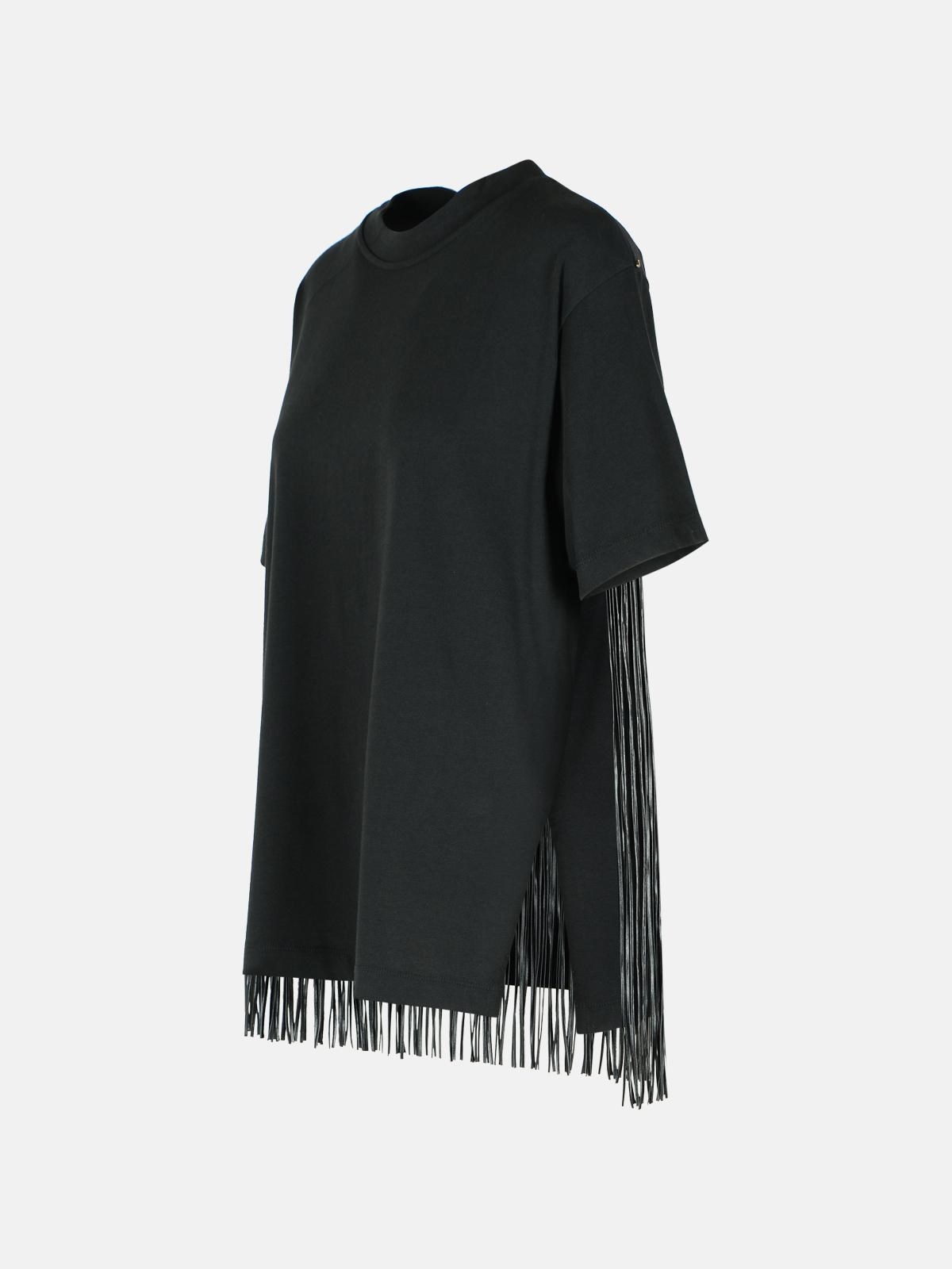 'TEATINO' BLACK COTTON T-SHIRT - 2