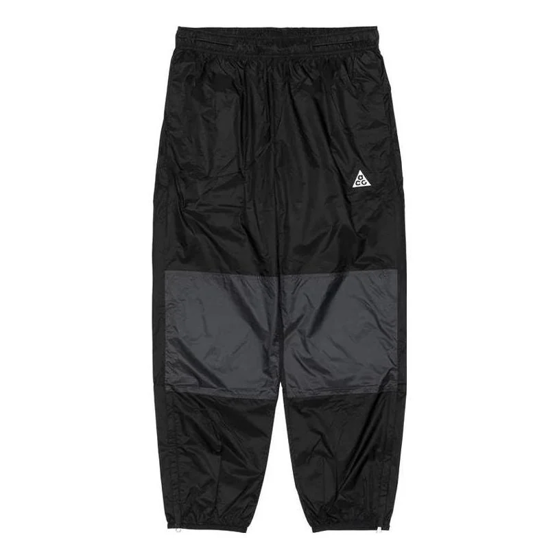 Men's Nike Brand Logo Printing Splicing Design Sports Pants/Trousers/Joggers Black DB1135-010 - 1