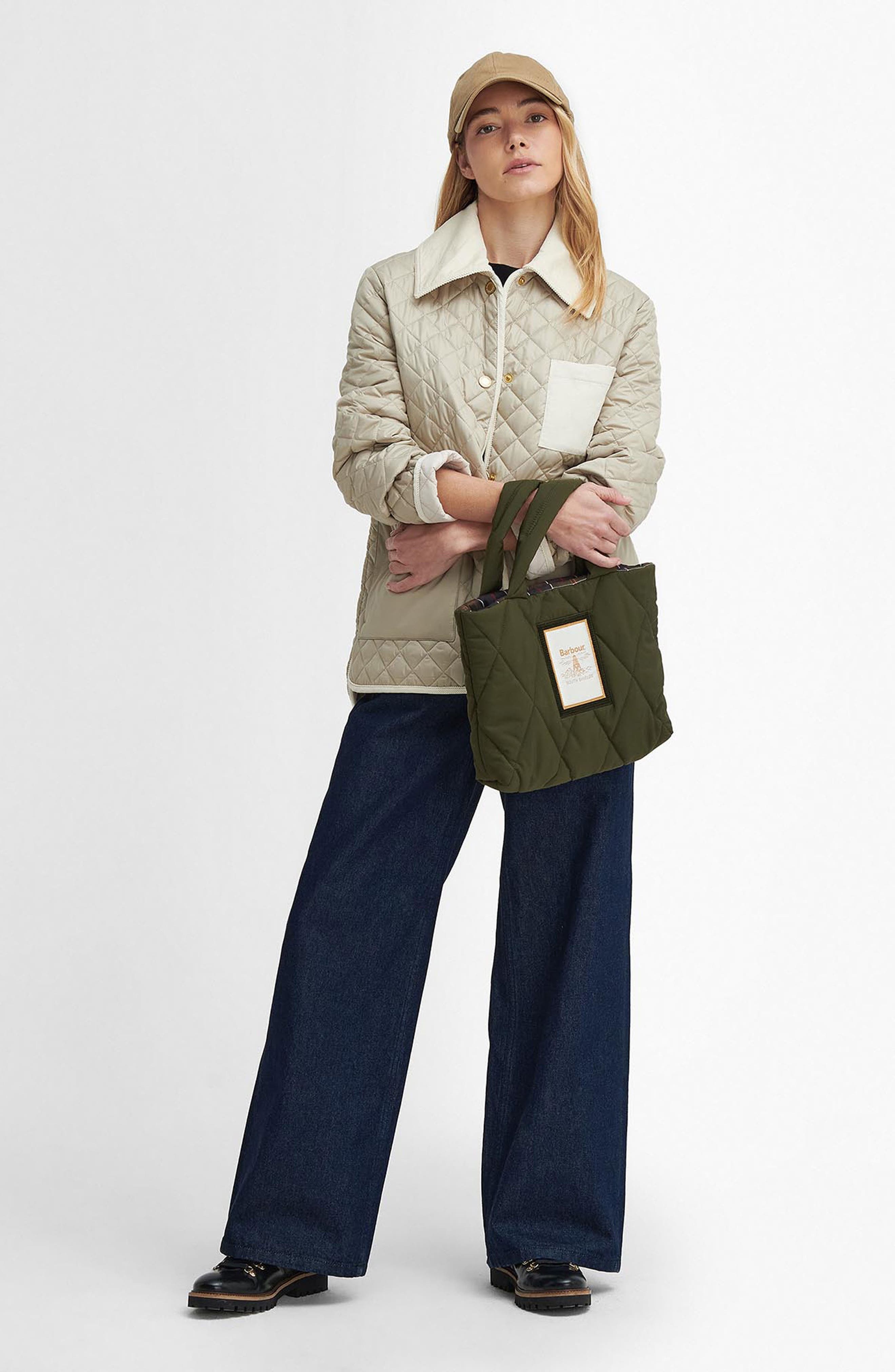 Barbour Fleur Quilted Jacket in Light Sand/Blanc at Nordstrom - 5