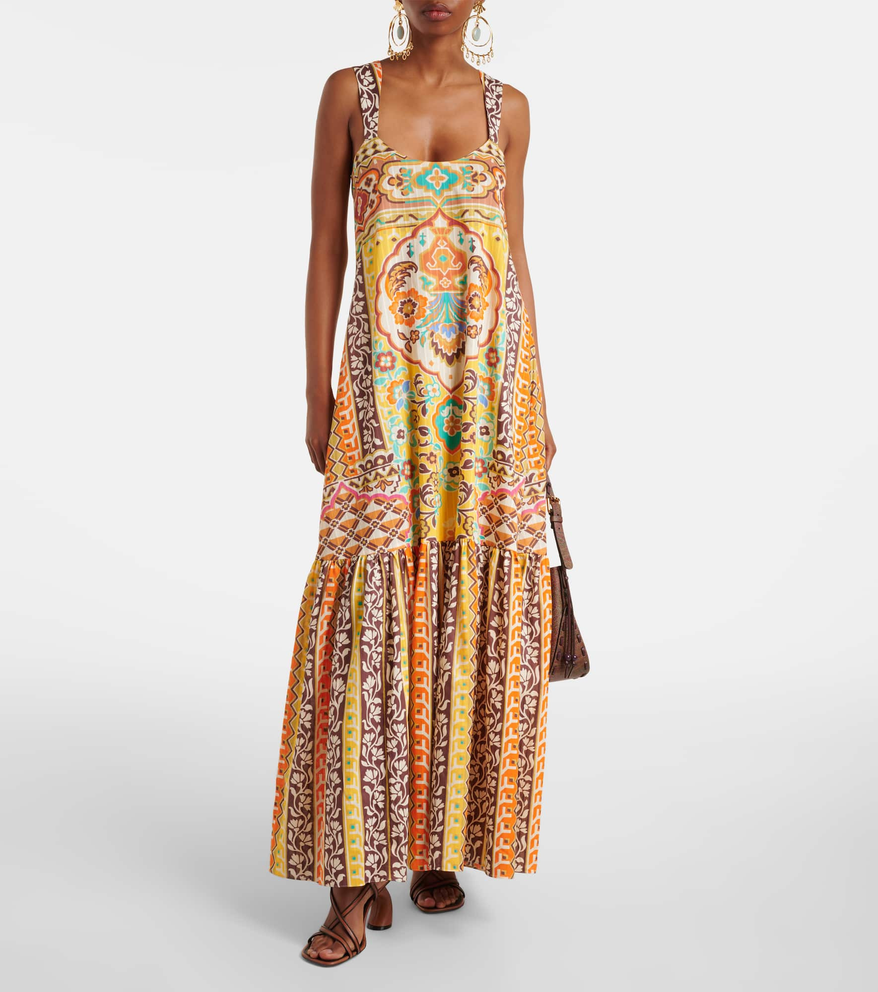 Printed cotton maxi dress - 2