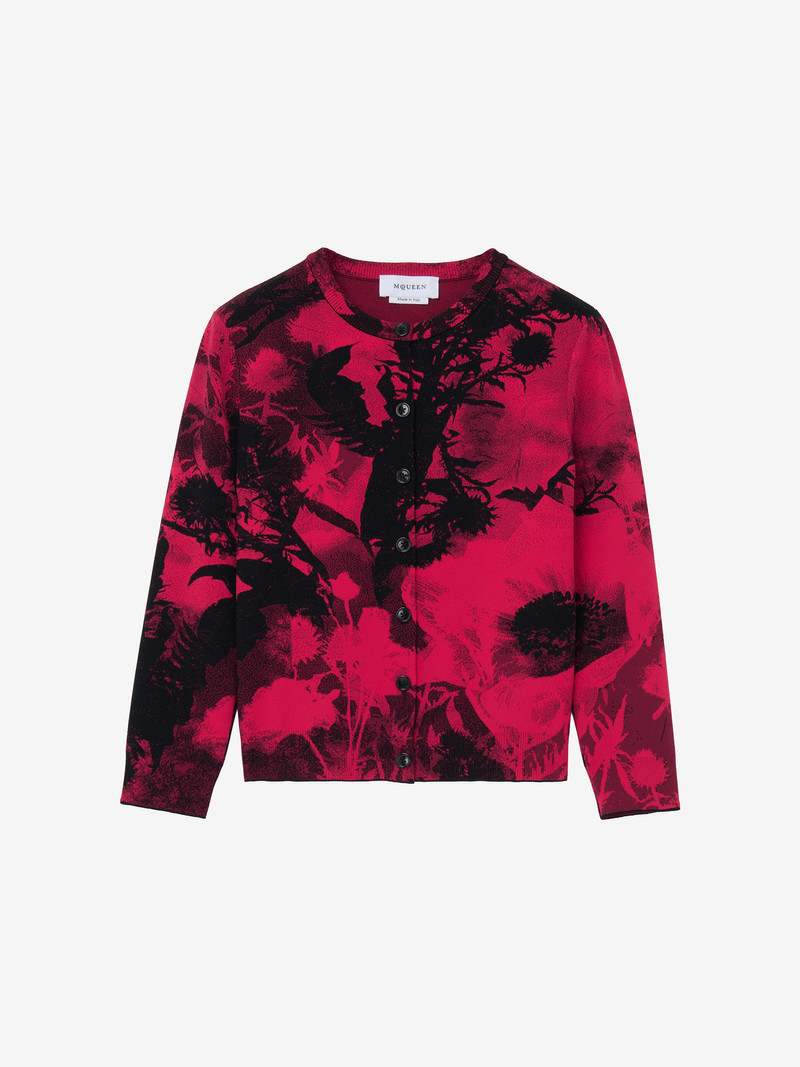 Alexander McQueen Floral Jacquard Cardigan outlook