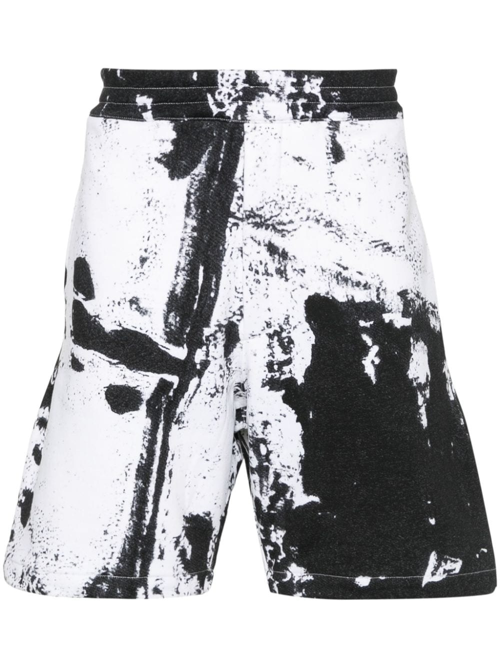 paint-splatter cotton shorts - 1