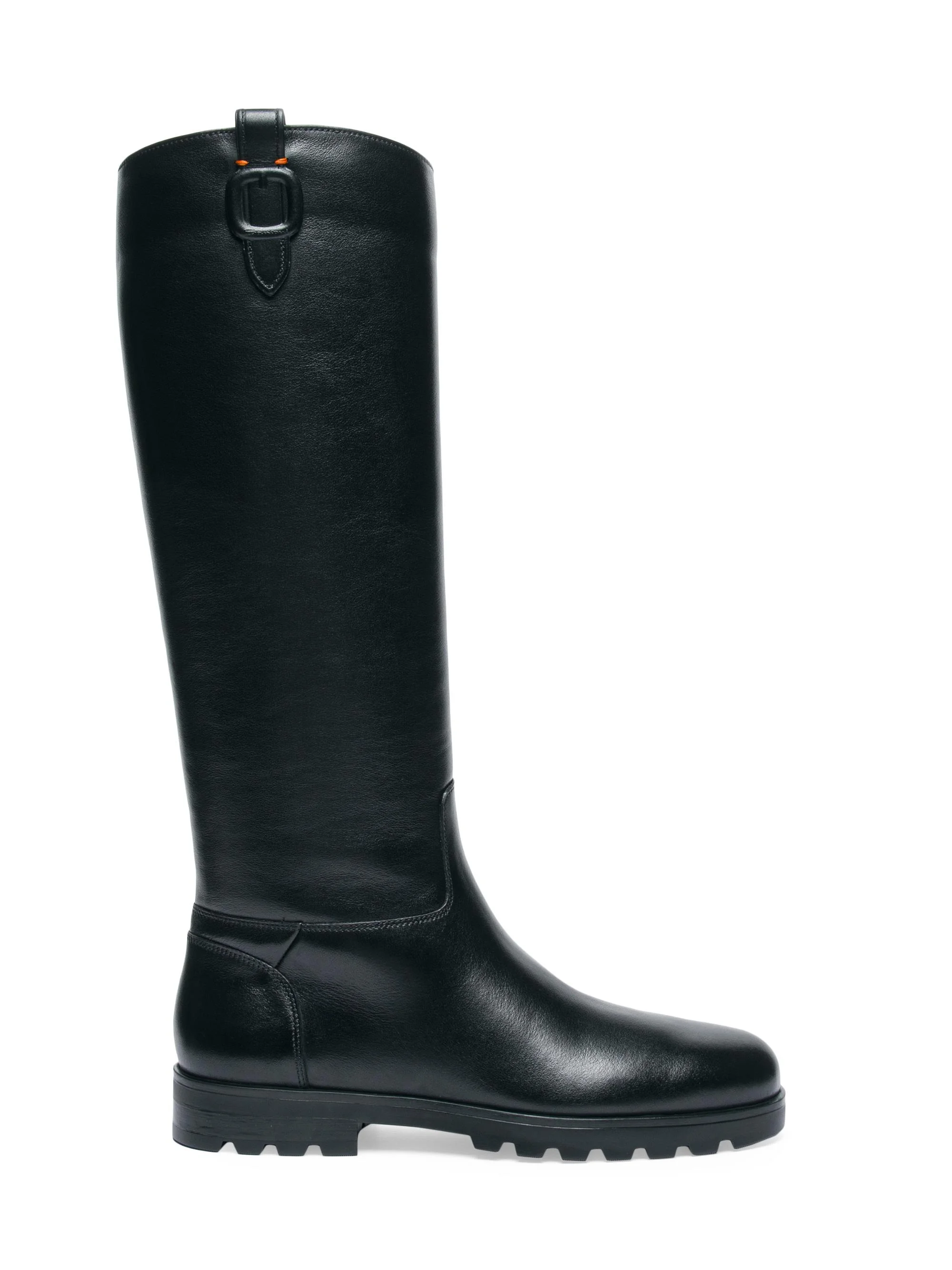 Women's Bess Leather Knee-High Boots - Black - 1