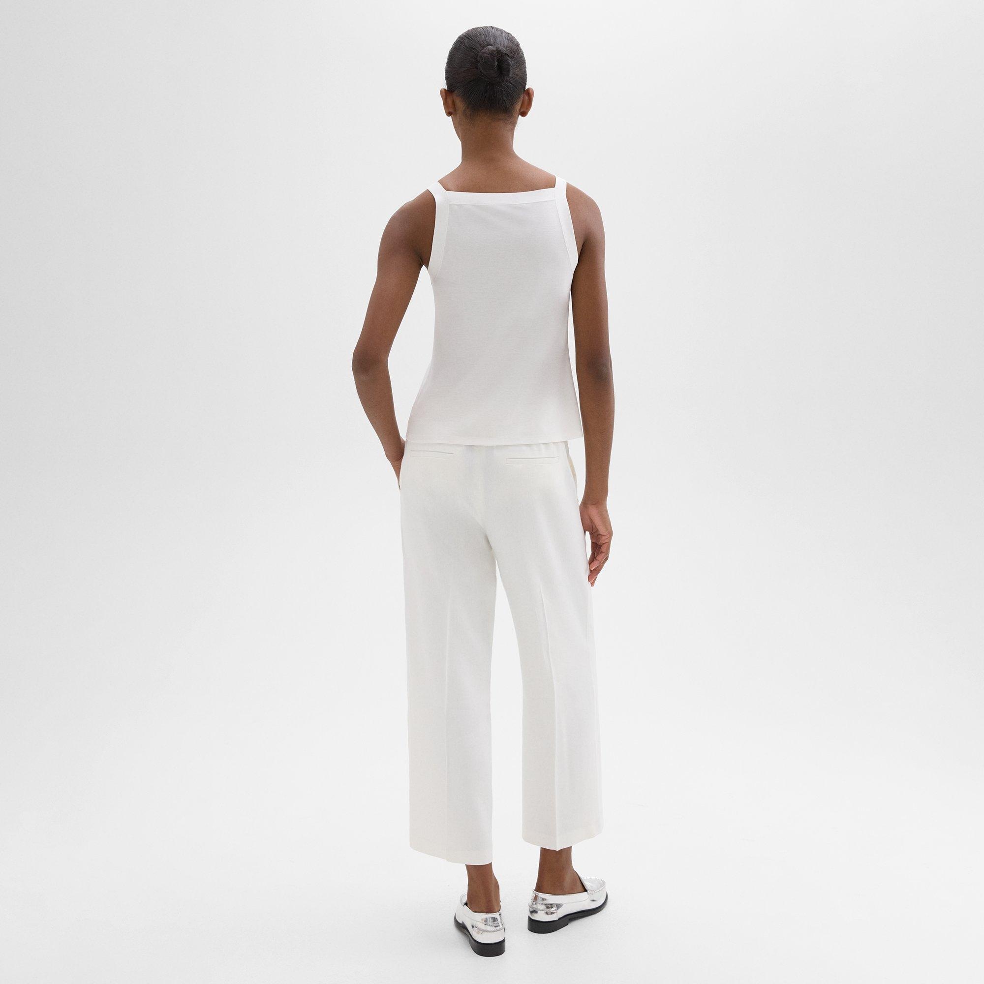 Straight Pull-On Pant in Linen-Viscose - 4