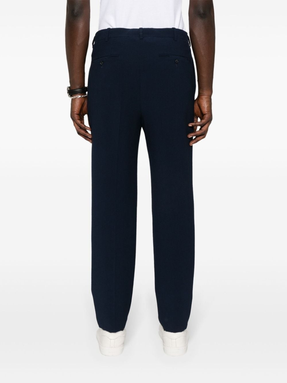 textured tapered trousers - 4