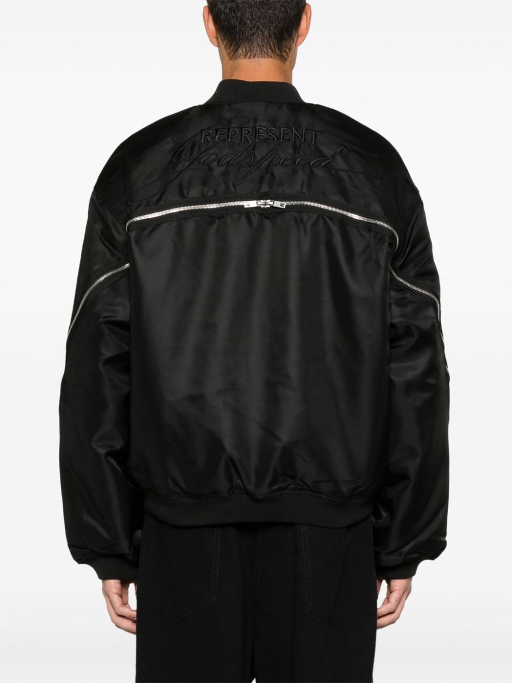 zip-detail bomber jacket - 4