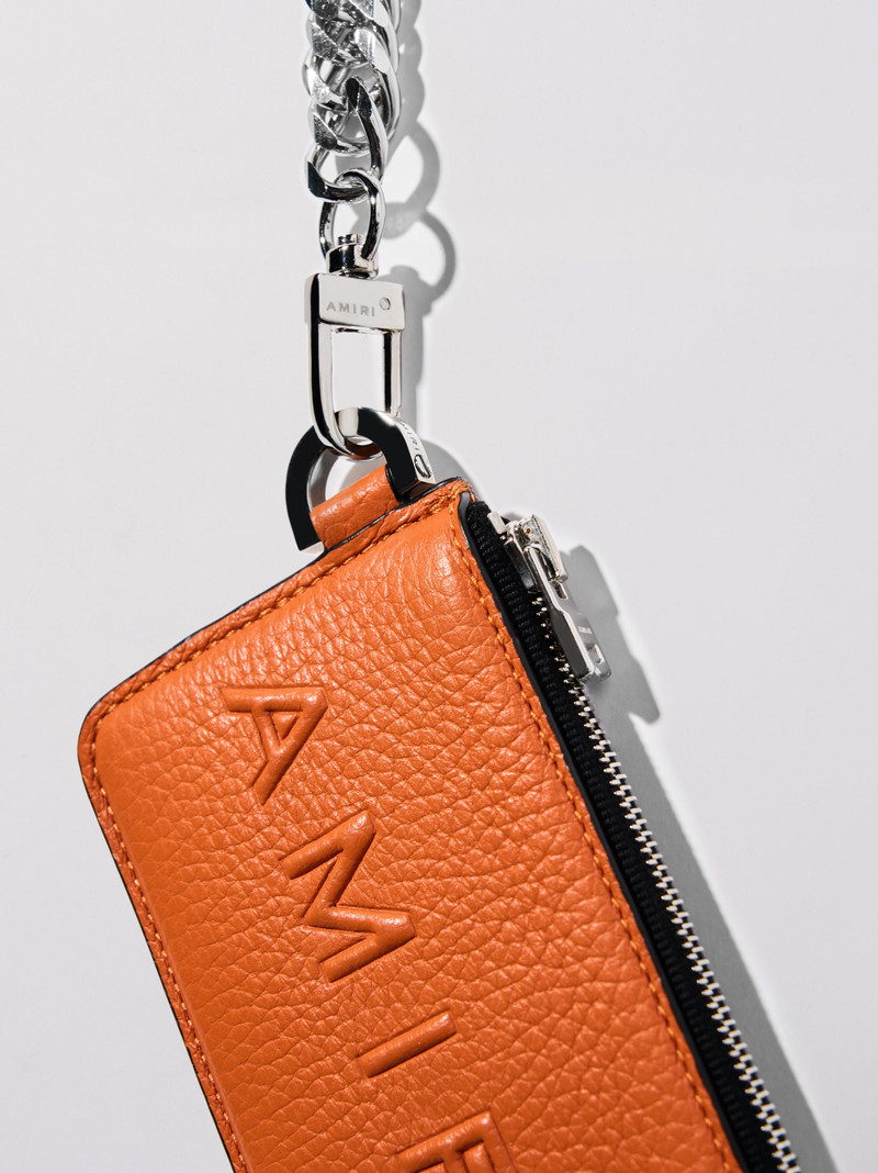 PEBBLED LOGO CHAIN WALLET 3