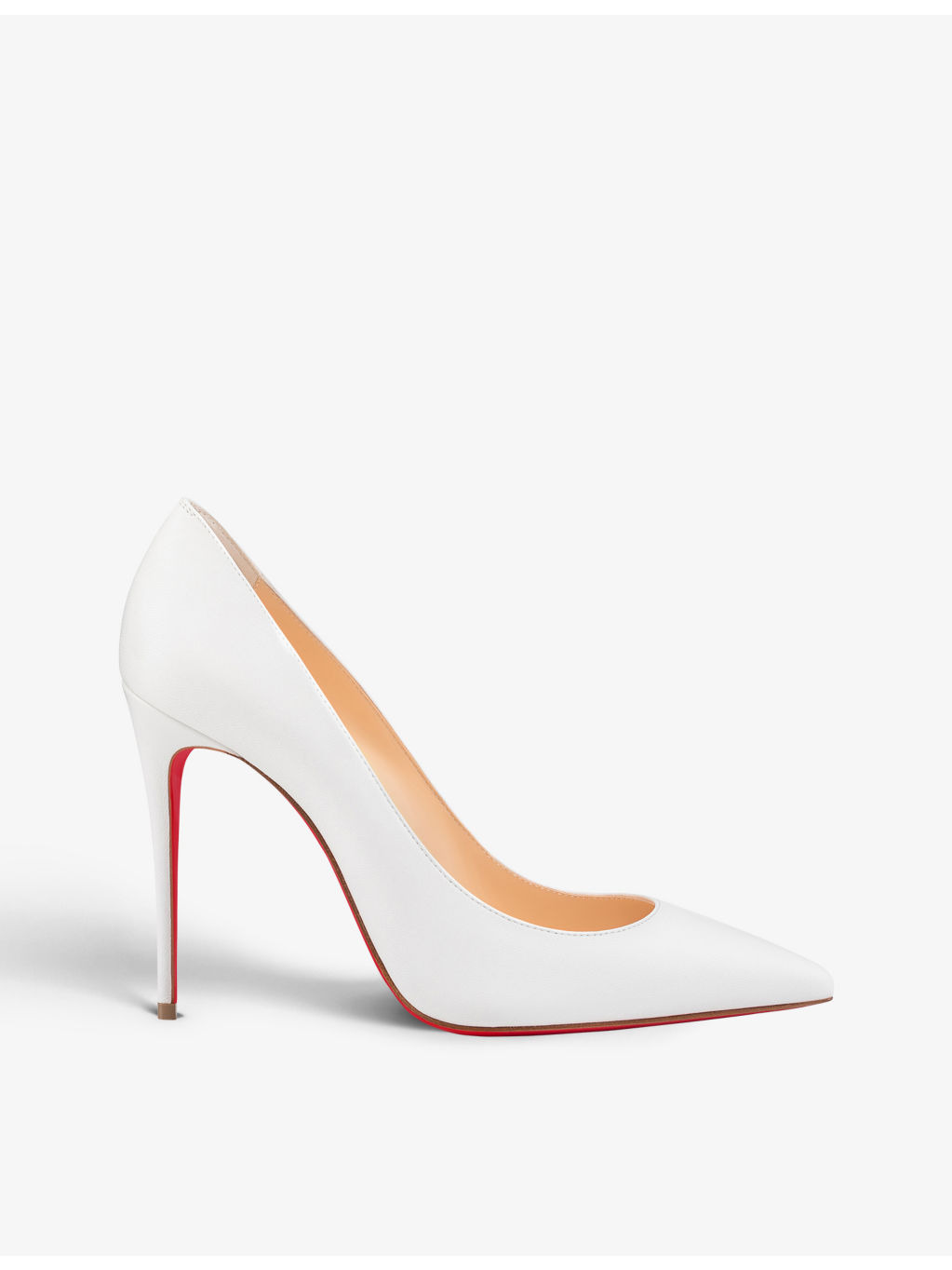 Kate 100 pointed-toe leather heeled courts - 1