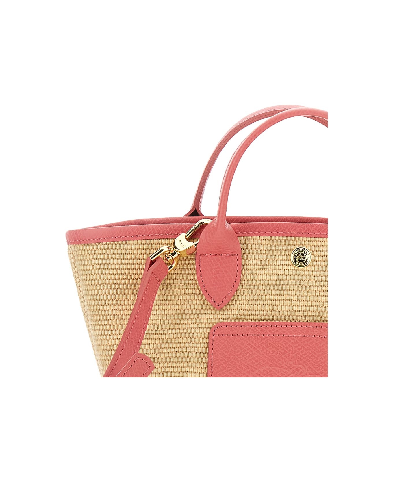 'le Pliage Xs' Pink Handbag With Logo Embossed On The Front In Fabric And Leather Blend Woman - 3