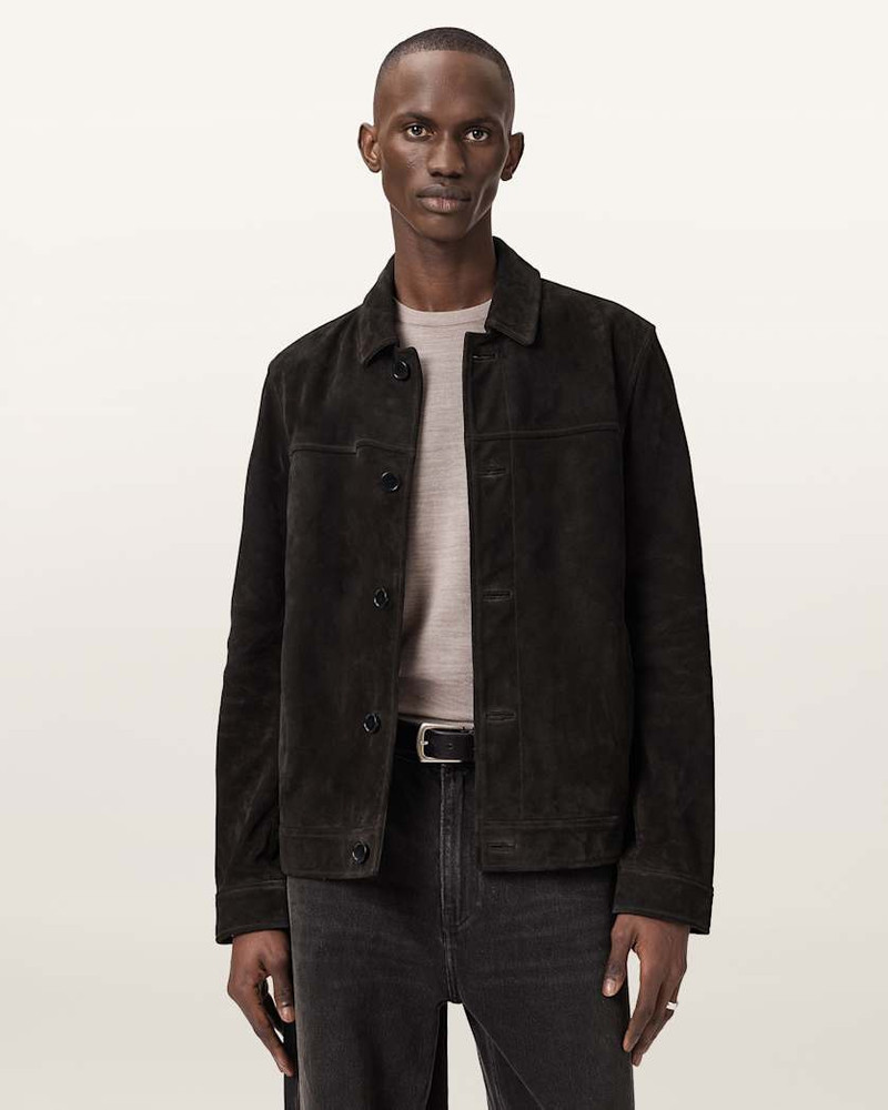 ALLSAINTS NATES SUEDE SLIM FIT JACKET outlook