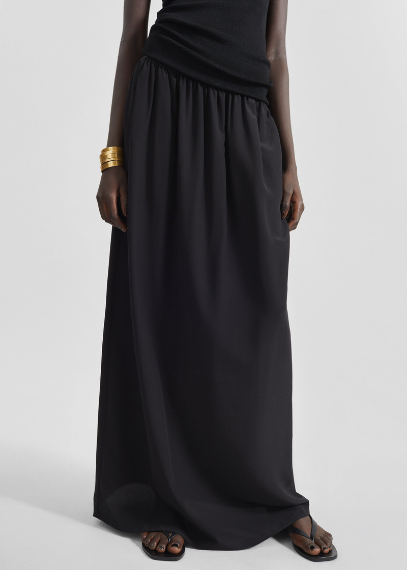 Sibena Silk Maxi Skirt - Black 5