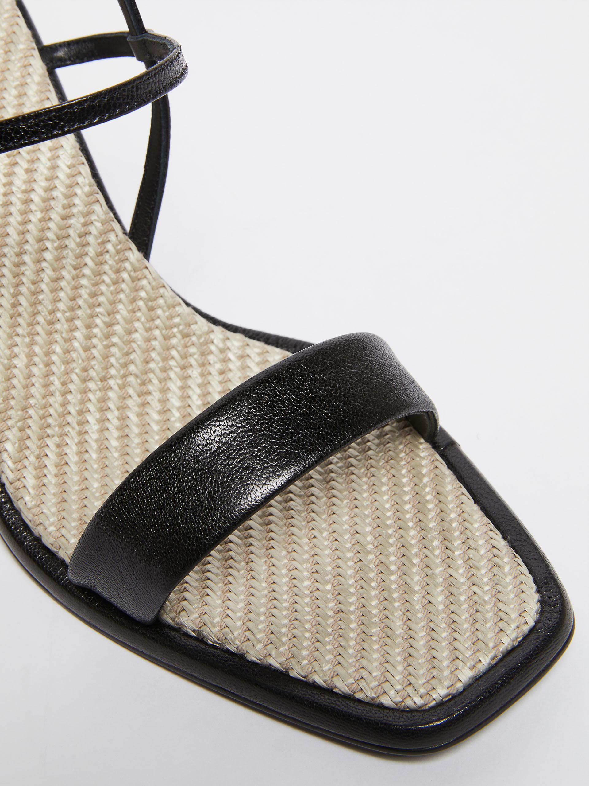 STRAW Nappa-leather sandals - 4