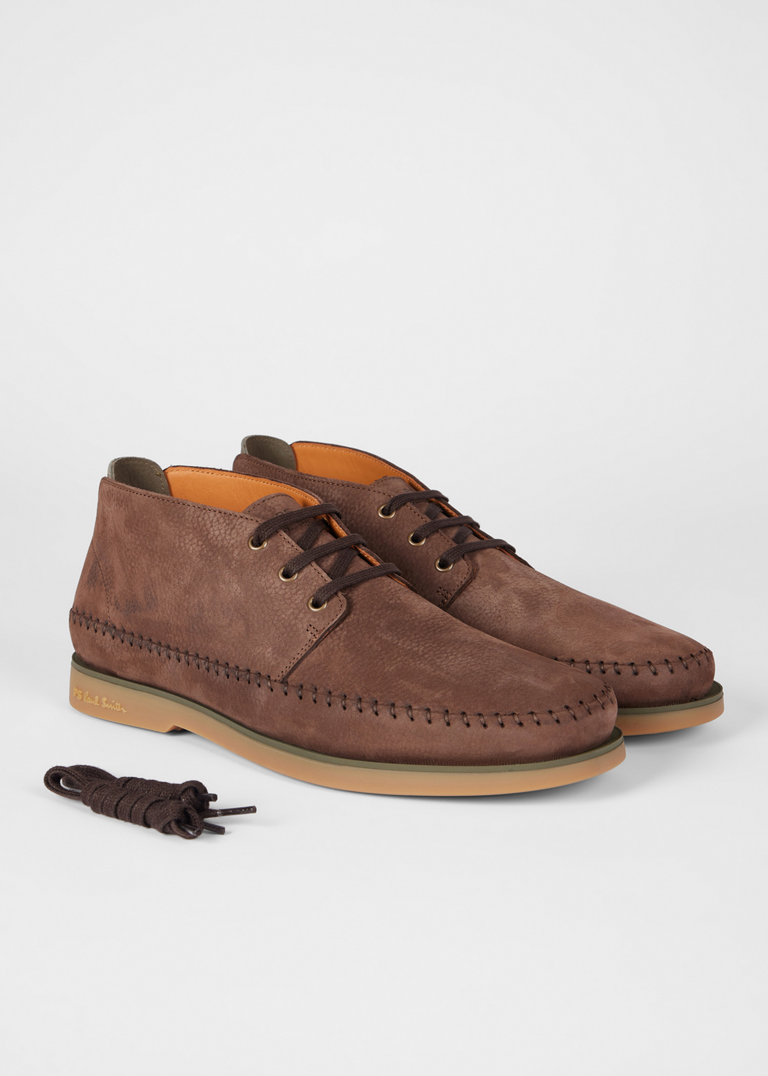 Brown Nubuck 'Crane' Chukka Boots - 3