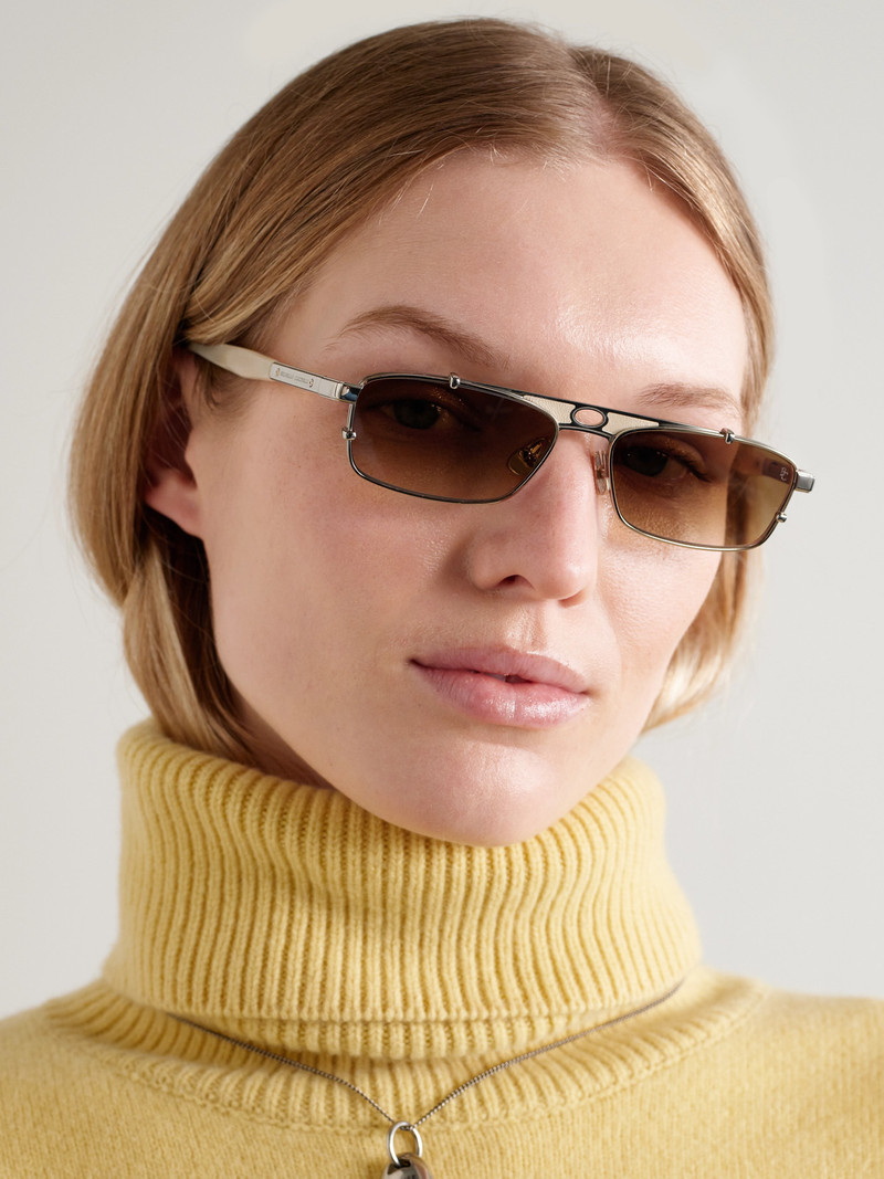 Brunello Cucinelli Paloma Aviator-style Acetate And Titanium Sunglasses outlook