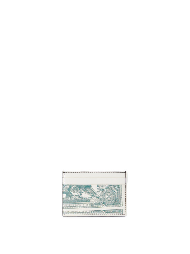 Off-White White/green Currency Card Case outlook