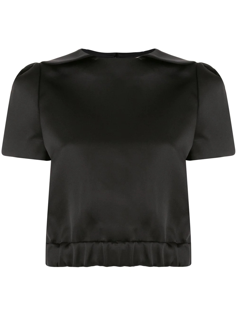 cropped Peter Pan collar T-shirt - 1