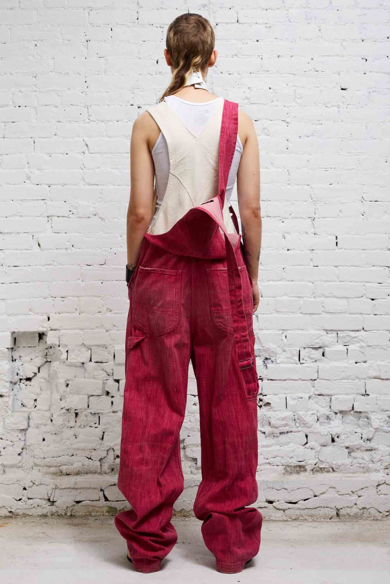 DOUBLE BIB DAMON OVERALL - VINTAGE PINK - 5