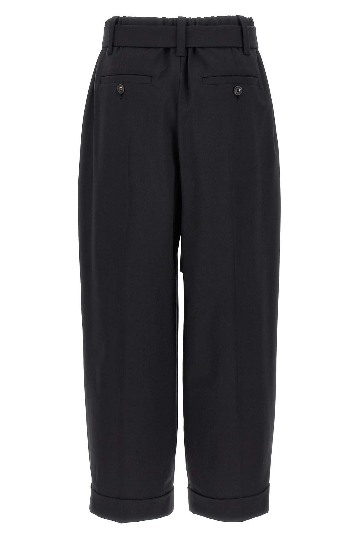 Belt wool pants - 2