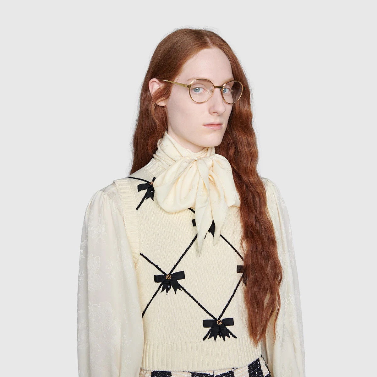 GG bows cotton vest - 5