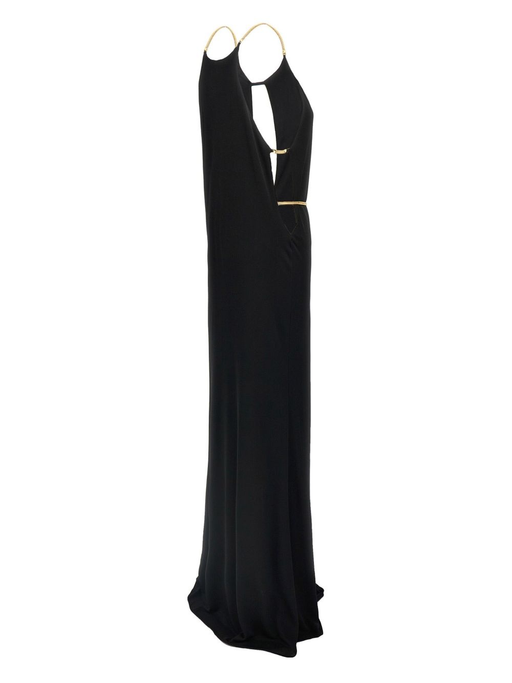 herringbone-chain gown - 3