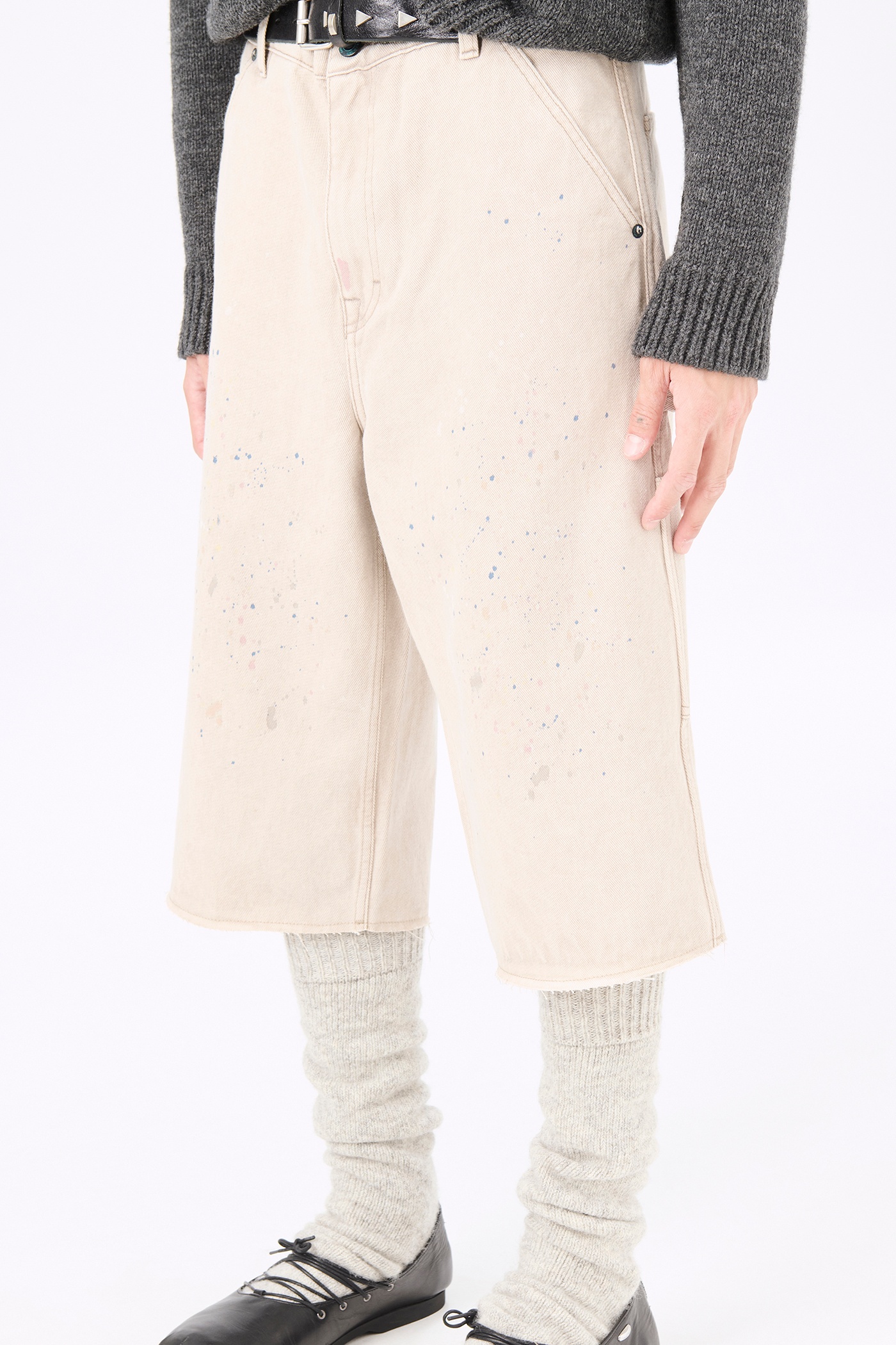 Joiner Capri Cut Ghost Attic Splatter Denim - 7