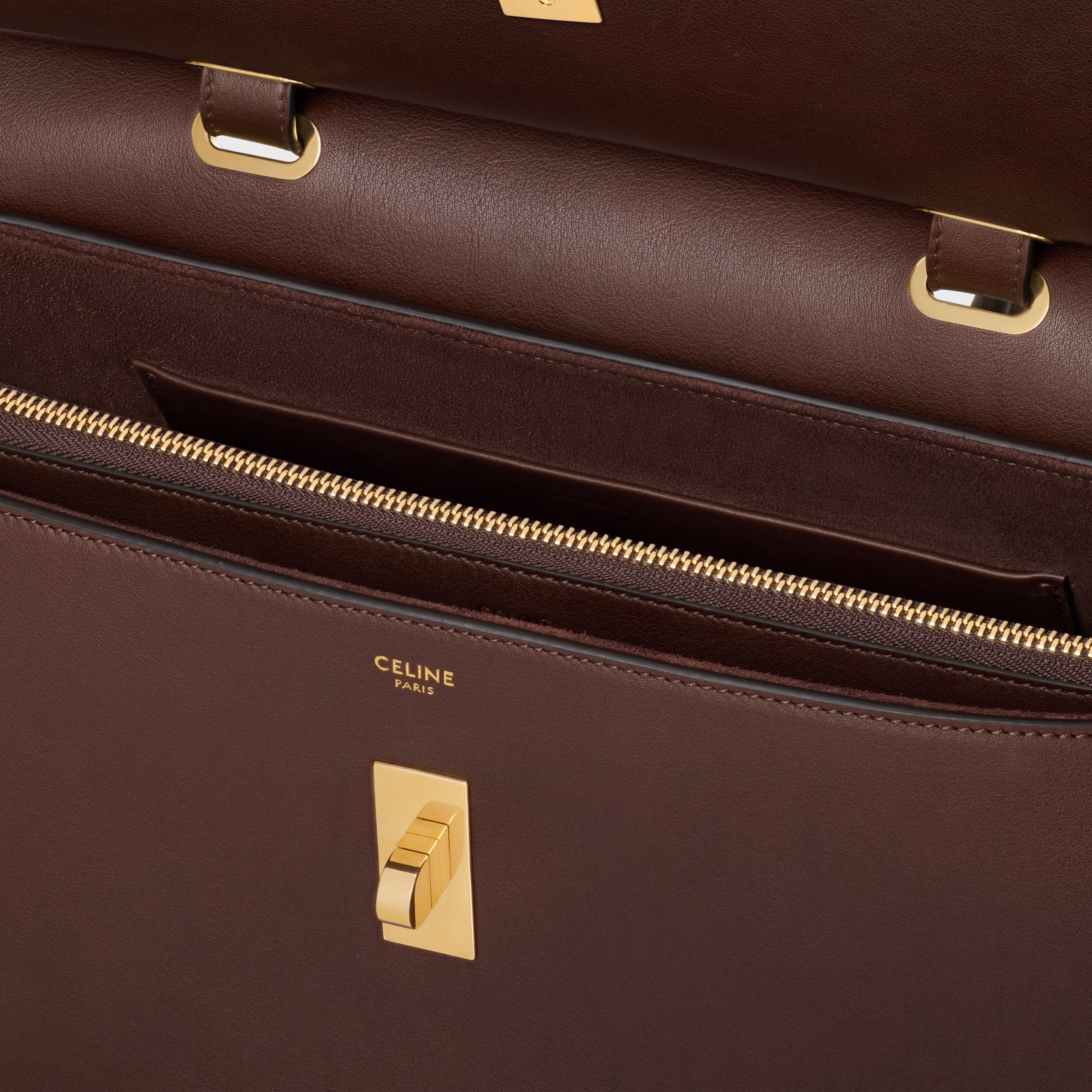 ハンドバッグ Celine Medium Aucourt 16 Soft In Natural Calfskin CELINE MEDIUM AUCOURT 16 SOFT IN Natural Calfskin | REVERSIBLE