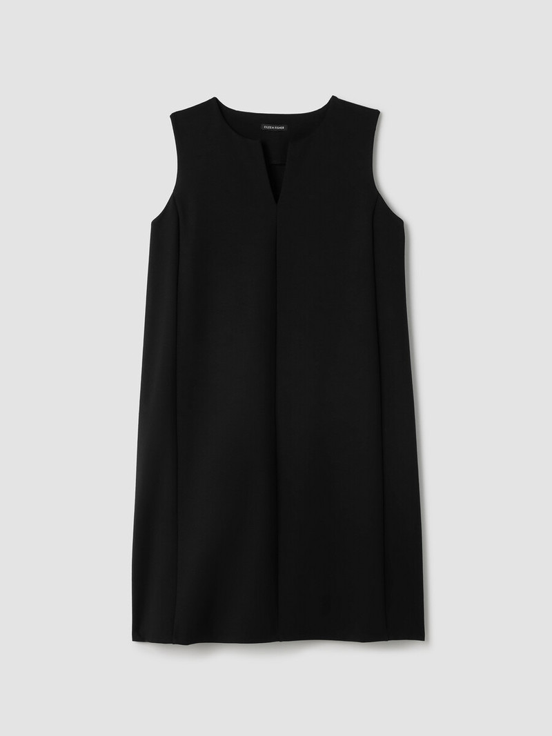 Lightweight Ponte Split Neck Dress 1