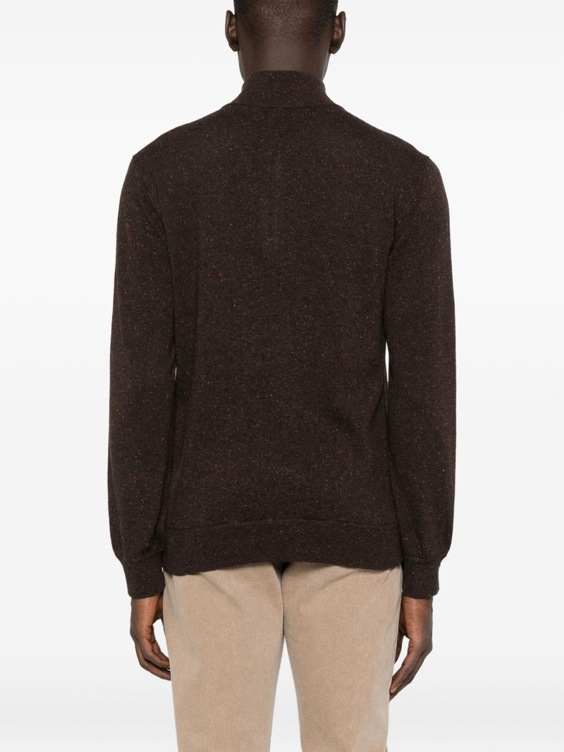 half-zip speckled wool sweater 4