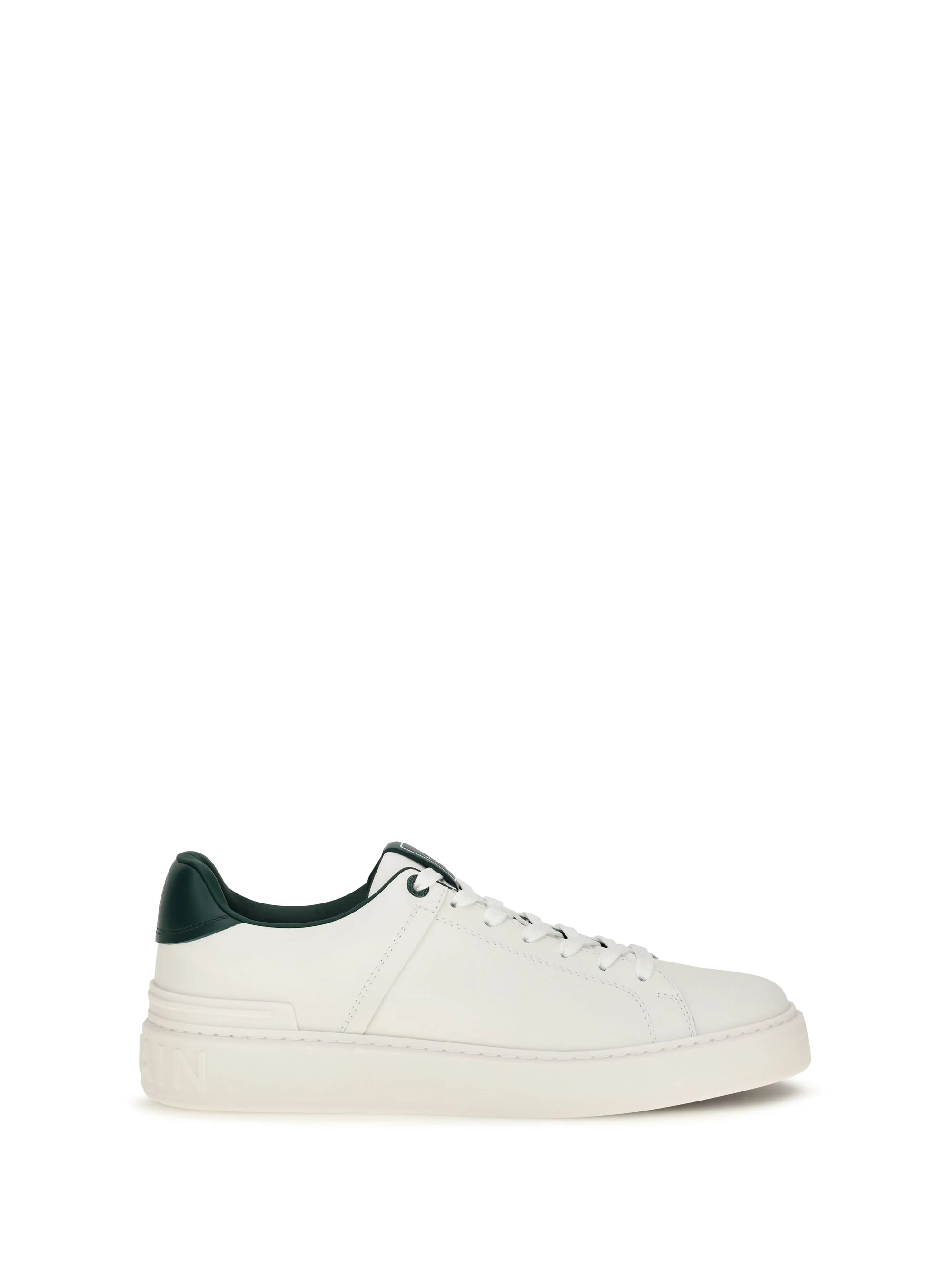 Balmain B-court Leather Sneakers Blanc/Vert - 1