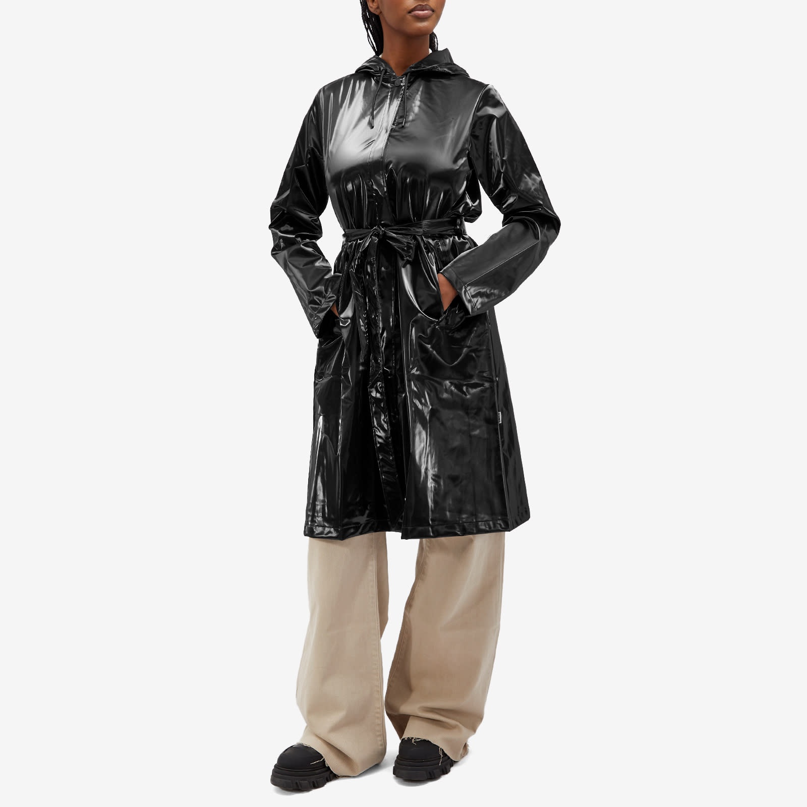Rains A-Line Long Rain Coat - 4