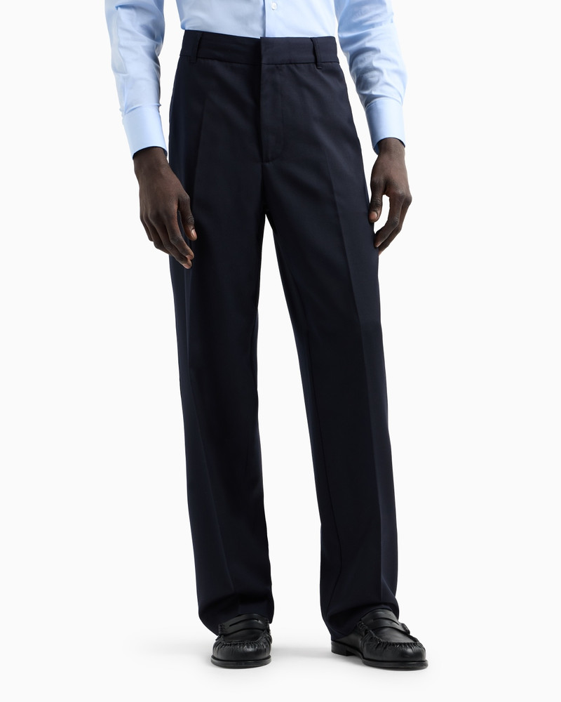 EMPORIO ARMANI LIGHTWEIGHT VIRGIN WOOL-BLEND TWILL CHINOS outlook