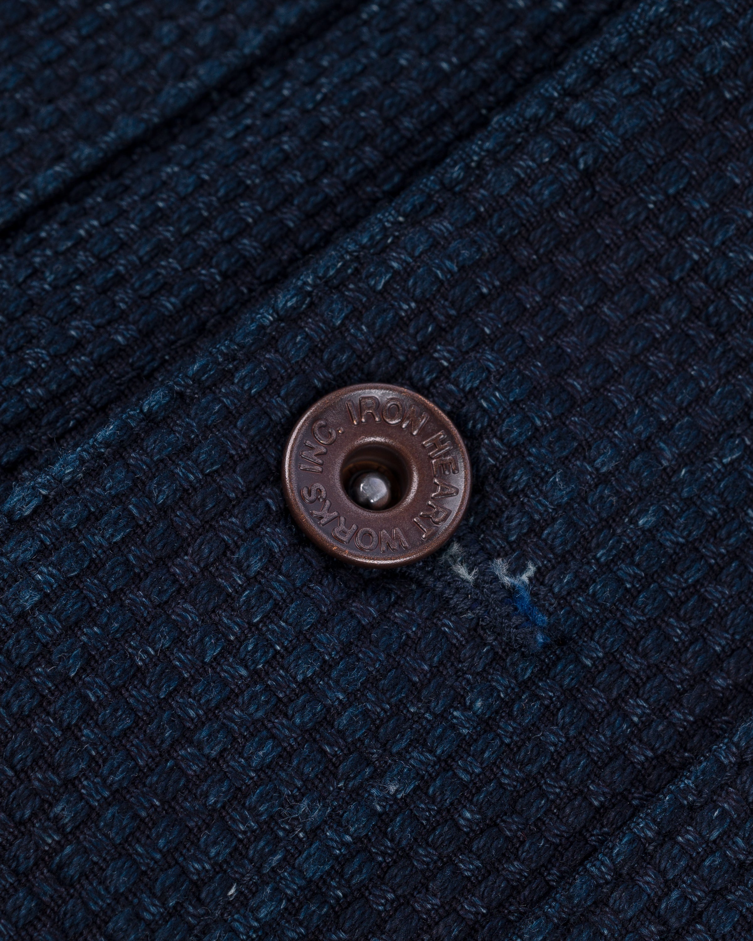 14OZ SASHIKO DOBBY CLOTH / DUCK WORK VEST - INDIGO - 8