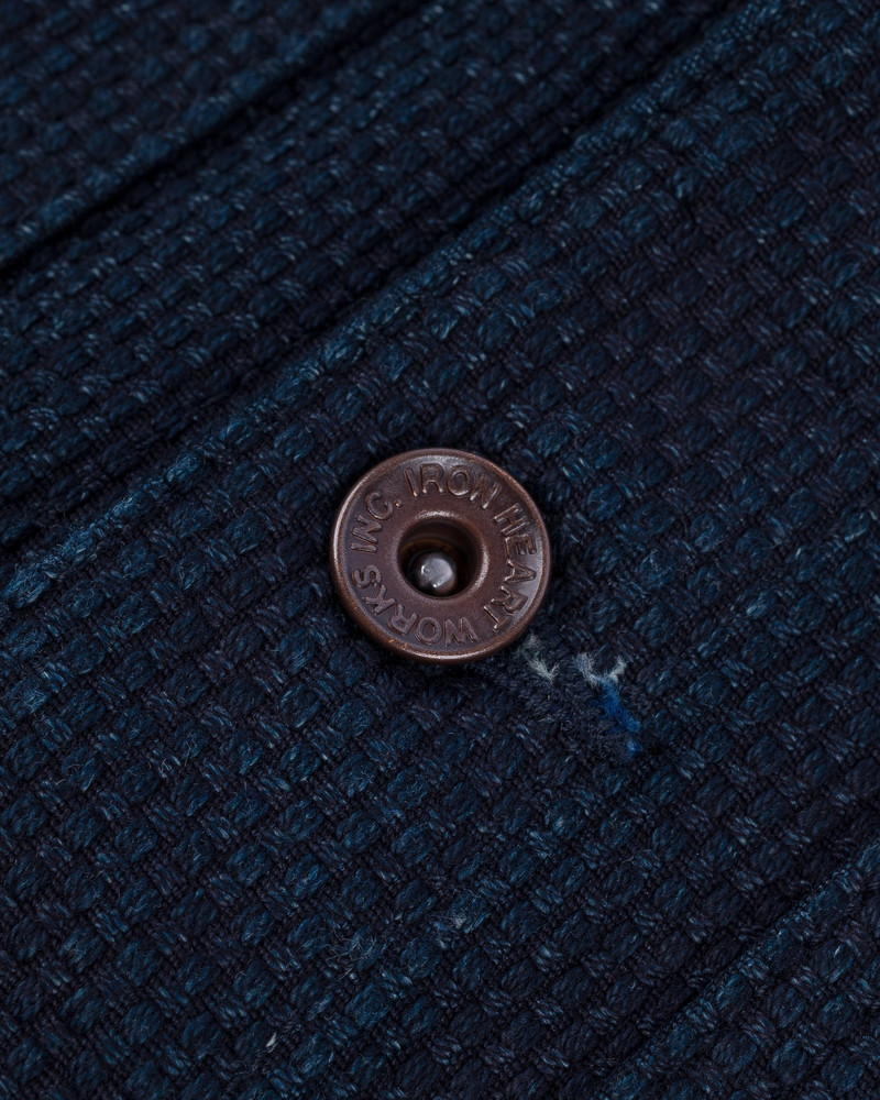 14OZ SASHIKO DOBBY CLOTH / DUCK WORK VEST - INDIGO 8