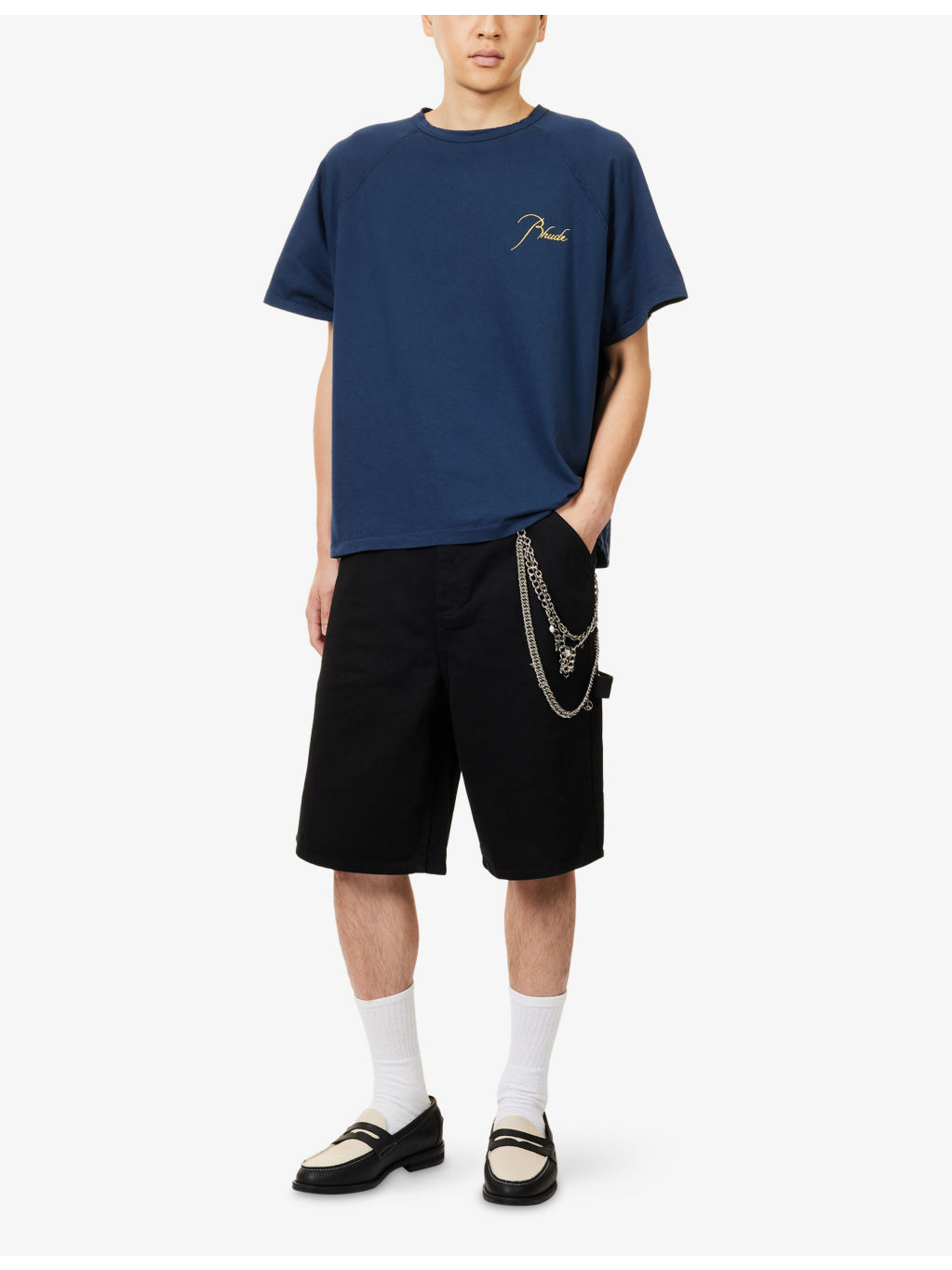 Embroidered Raglan-Sleeves Cotton-Jersey T-Shirt - 2