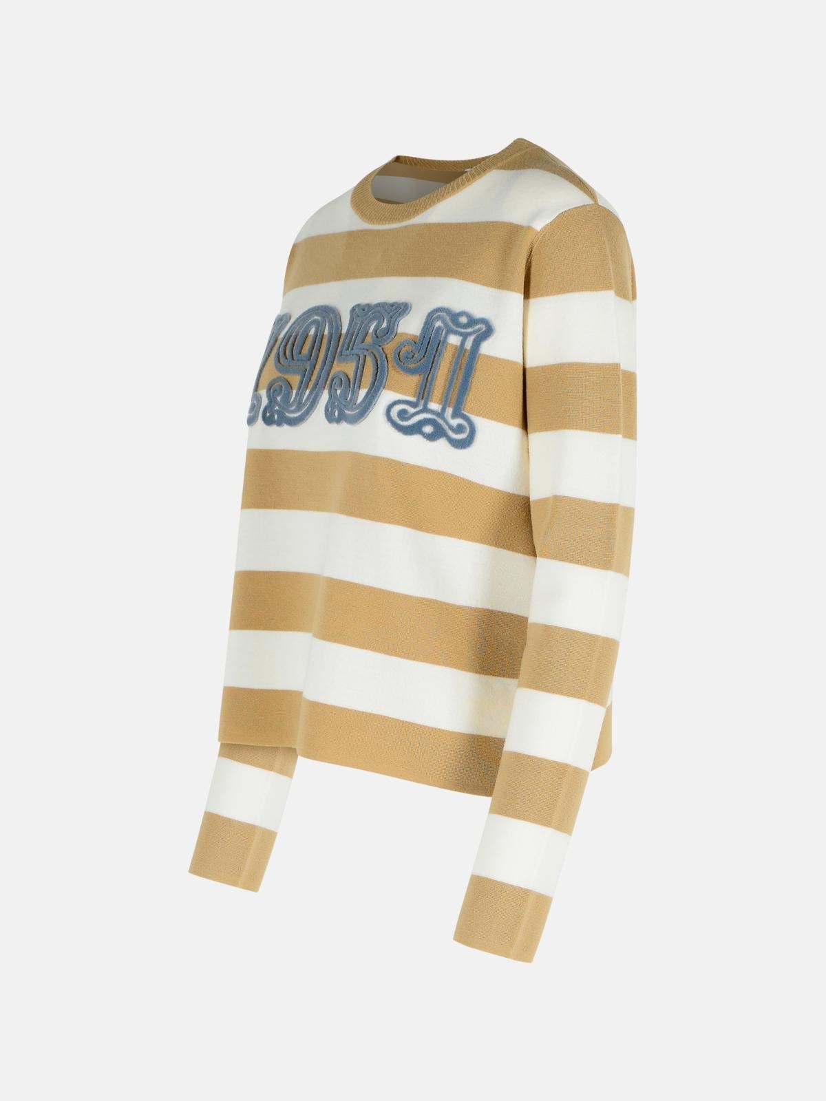 'VITERBO' SAND VIRGIN WOOL SWEATER - 2