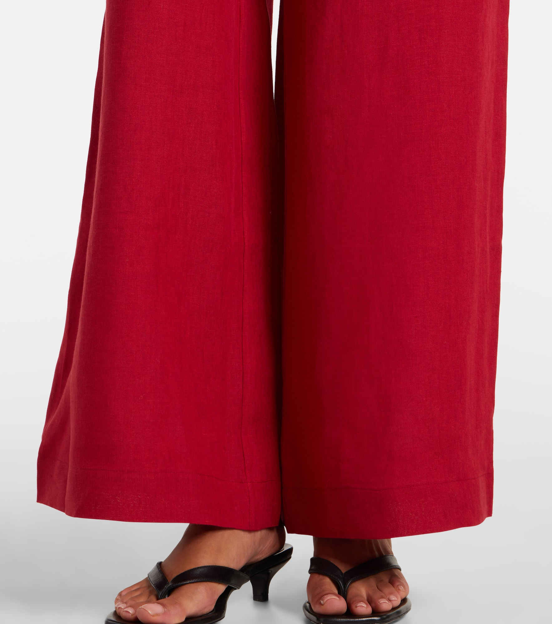 Select linen wide-leg pants - 5