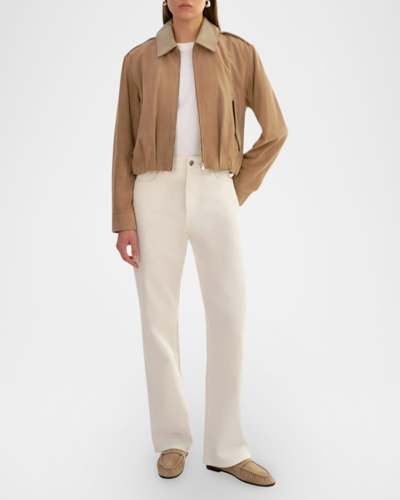 LAMARQUE Robbie Suede Bomber Jacket outlook
