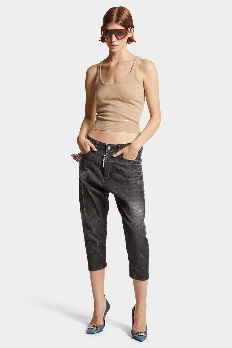 BLACK EASY WASH BABY CARPENTER JEANS 3