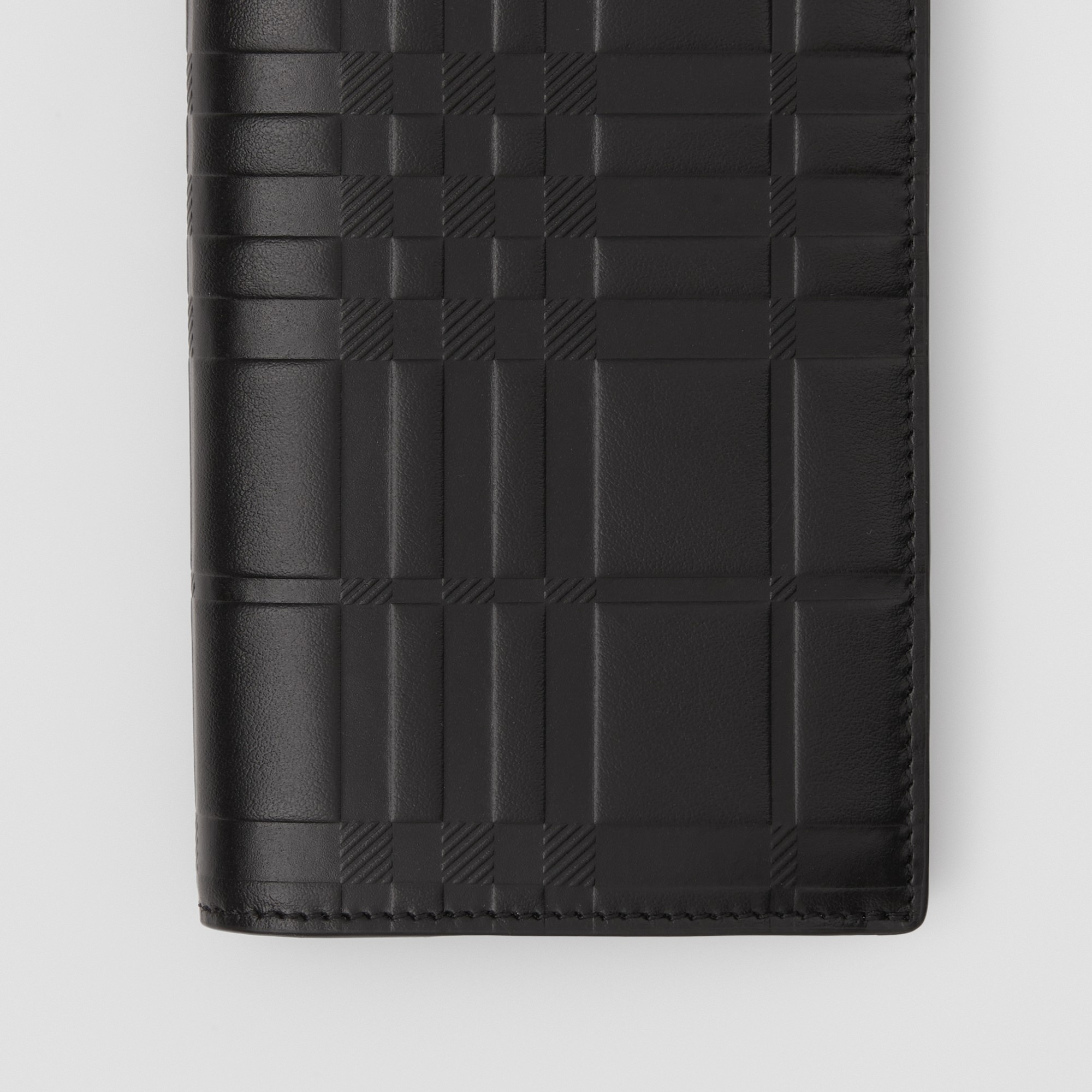 Embossed Check Leather Continental Wallet - 2