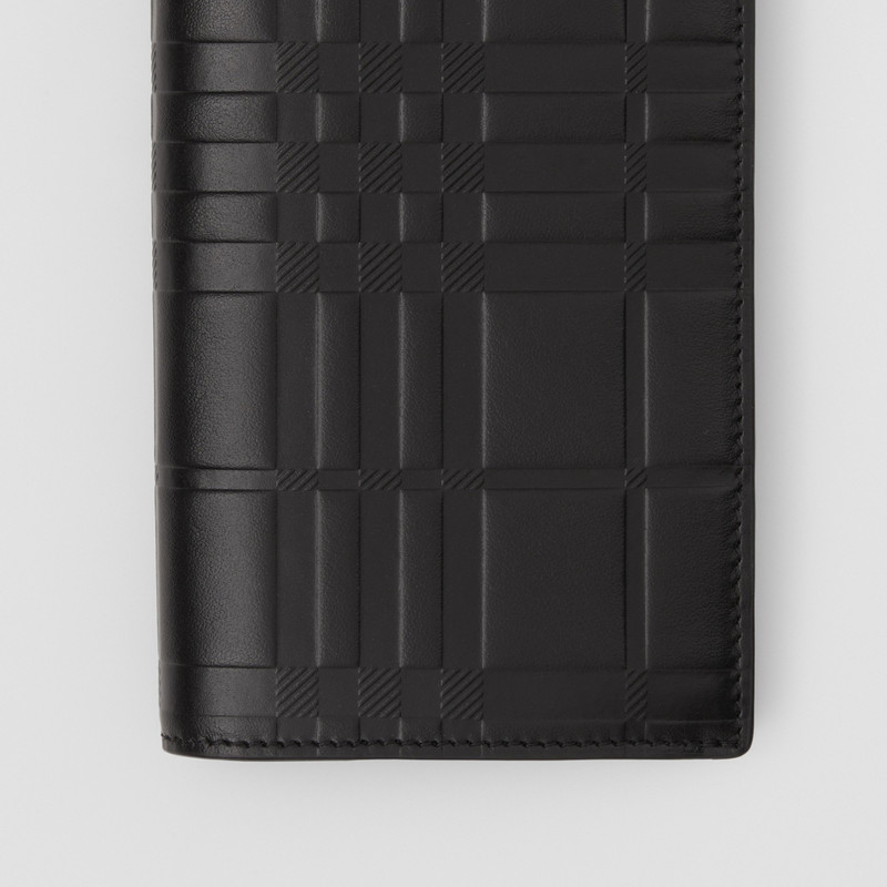 Burberry Embossed Check Leather Continental Wallet outlook