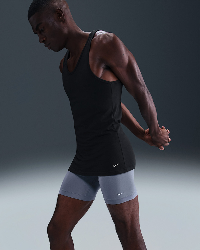 Nike Dri-FIT Essential Cotton Stretch Men's Slim Fit Tank Undershirt (2-Pack) 3