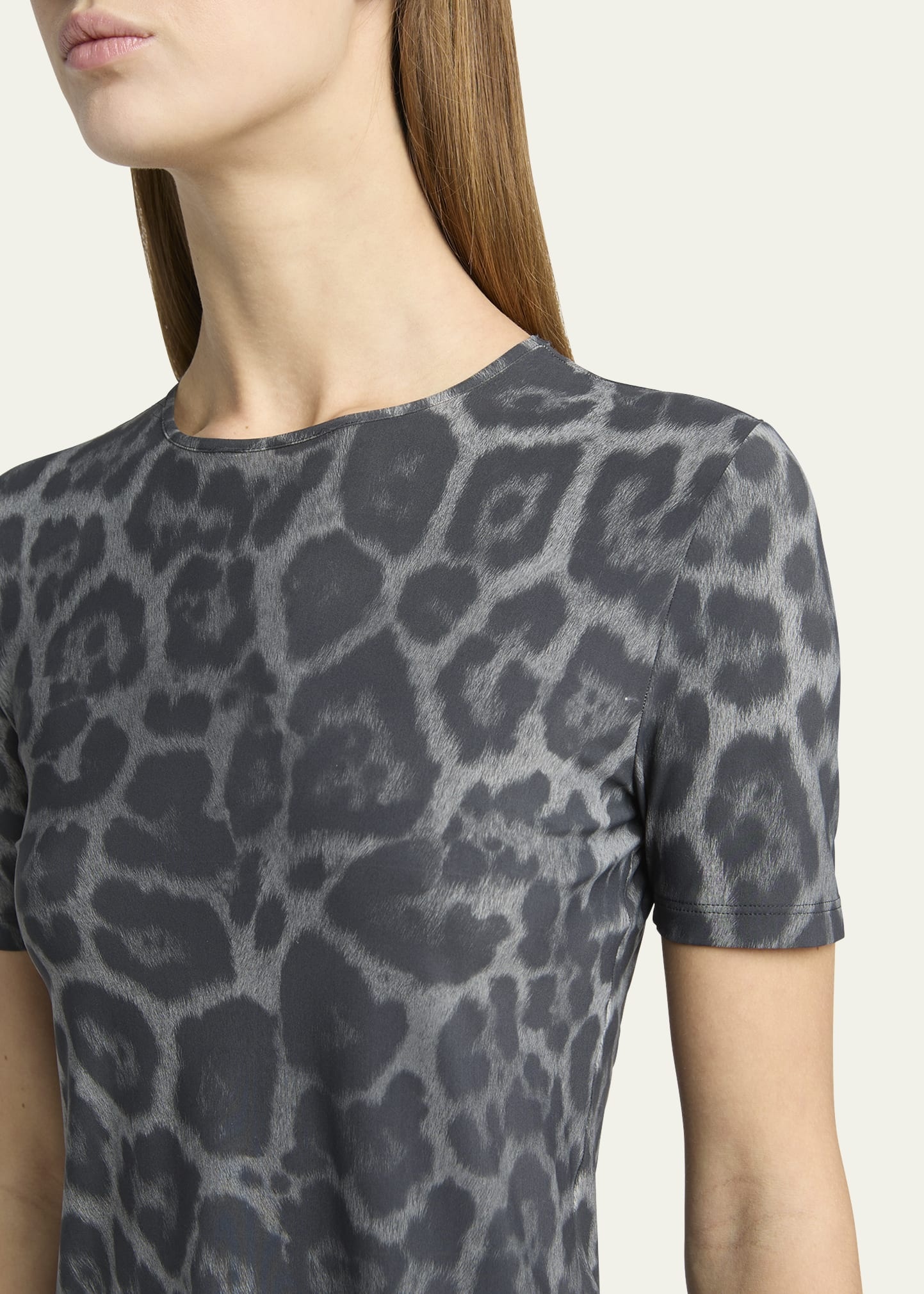 Leopard Print Short-Sleeve Top - 5