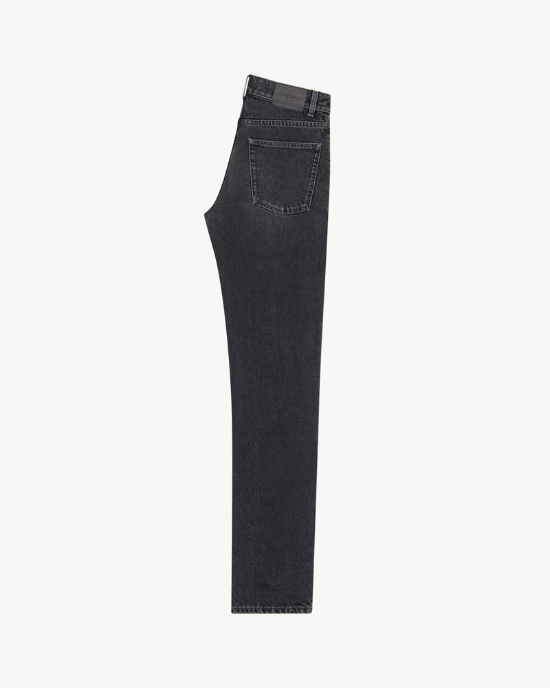 SAINT LAURENT STRAIGHT JEANS IN ASH BLACK DENIM outlook